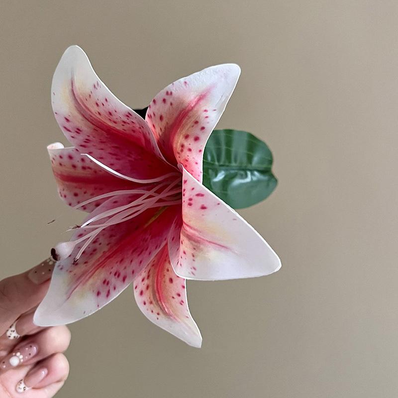 

Красочный Имитация Лилии Цветок Аксессуар для Волос Богемный Стиль Заколка для Волос Элегантная и Нежная Заколка-Акула для Волос Инструмент для Укладки Волос