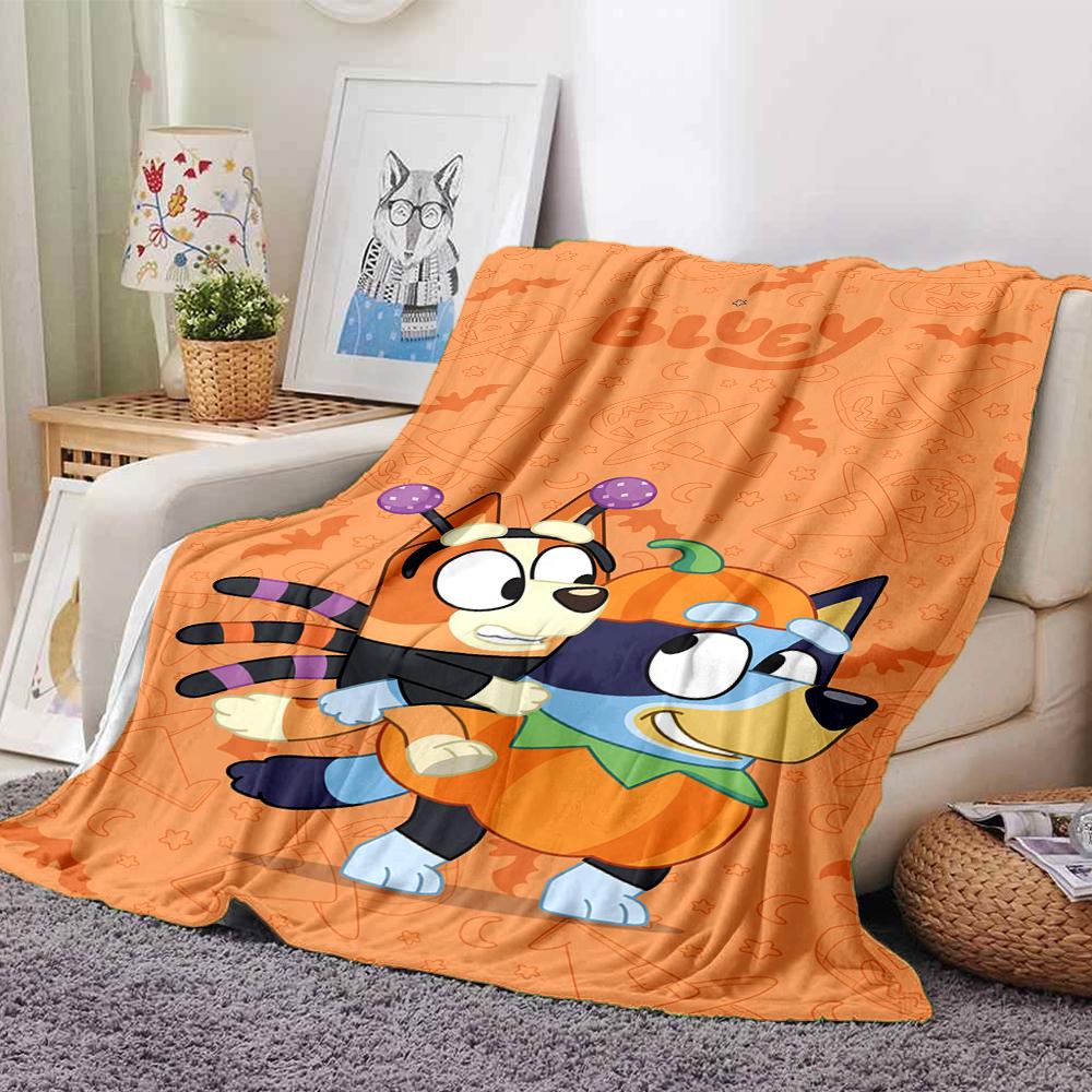 Decke mit Bluey-Motiv - Perfekt für Sofa, Bett, Reisen & Outdoor | Maschinenwaschbar, Gemütlich & Langlebig.
