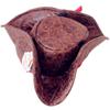 Faux Leather Pirate Cowboy Hat Adult Brown Vintage Tricorn Hat Pirate Captain Cap  Men Headwear