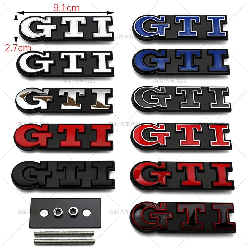 YKPSC1 3D Metal GTI Grill Emblem Badge Rear Trunk Decal Car Sticker for Volkswagen VW Golf 5 6 7 8 MK2 MK3 MK4 MK5 MK6 MK7 Accessories