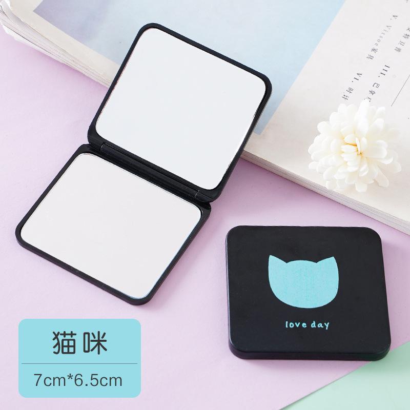 Portable Foldable Makeup Mirror Double-Sided Mirror Student Dormitory Desktop Multifunctional Fashion Decorative Mirrors Gift