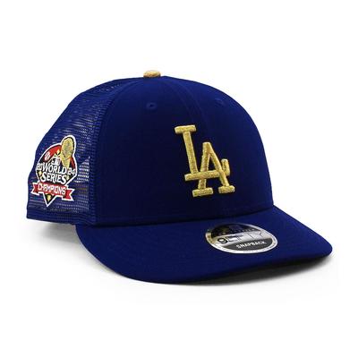 2025 Zlatá kolekce Kšiltovka New Era Mesh LP9FIFTY Los Angeles Dodgers MLB 2025 ZLATÁ KOLEKCE TRUCKER MESH CAP LOS ANGELES DODGERS Klobouk Modrý Shohei Otani