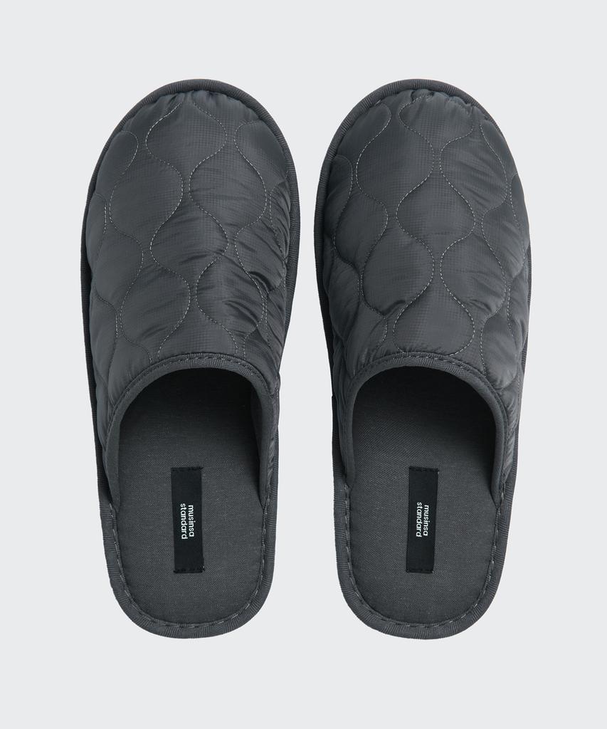 Musinsa Standard Onion Quilted Room Shoes [Charcoal Gray]
