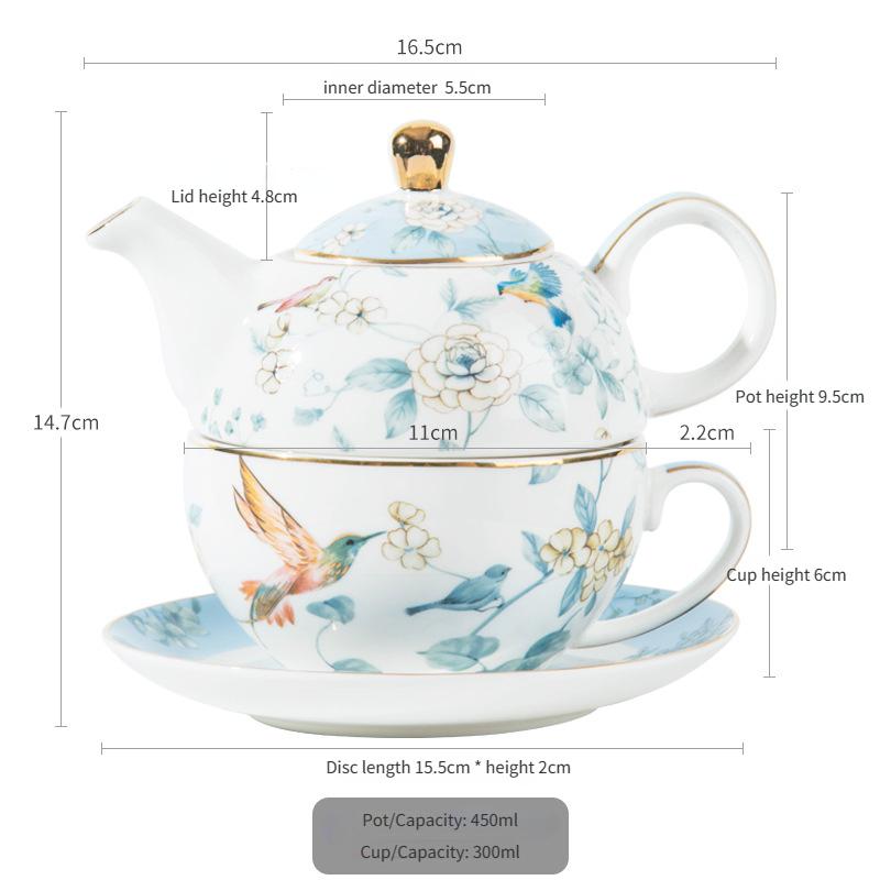 Ceramic Mother and Child Pot Set Home Creative High Temperature Resistant Exquisite Flower Tea Pot Afternoon Tea Coffee Pot
