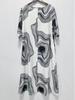 2025 European & American Plus Size Printed Summer Beach Dress: Women's Loose Mid-Length Holiday Style