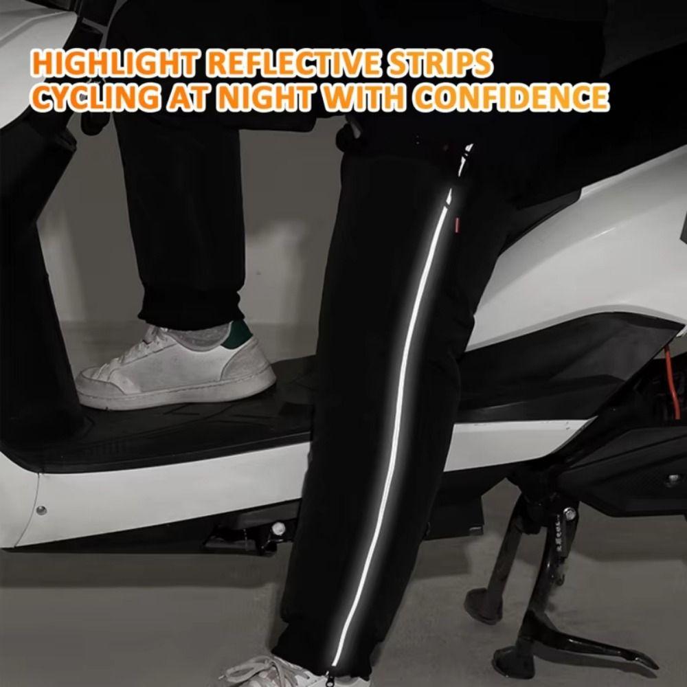 Cold-Proof Zipper Thermal Kneecap Fleece-lined Motorcycle Leg Warmer Riding