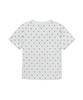Emelbi Women'S Dot Pattern Lettering Slim Semi-Crop Short Sleeve T-Shirt Ny (White)