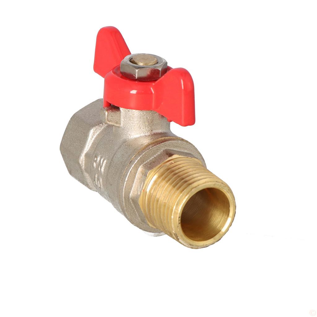 Nickel-plated Ball Valve with Aluminum Butterfly Gland (MAl) (version N