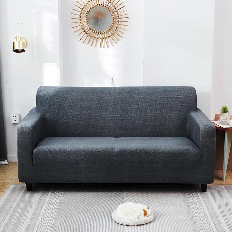 Solid Color Textured Sofa Cover, Full Cover, Elastic Sofa Cover, Vip Four Seasons Universal Combination, Vip Sofa Cushion