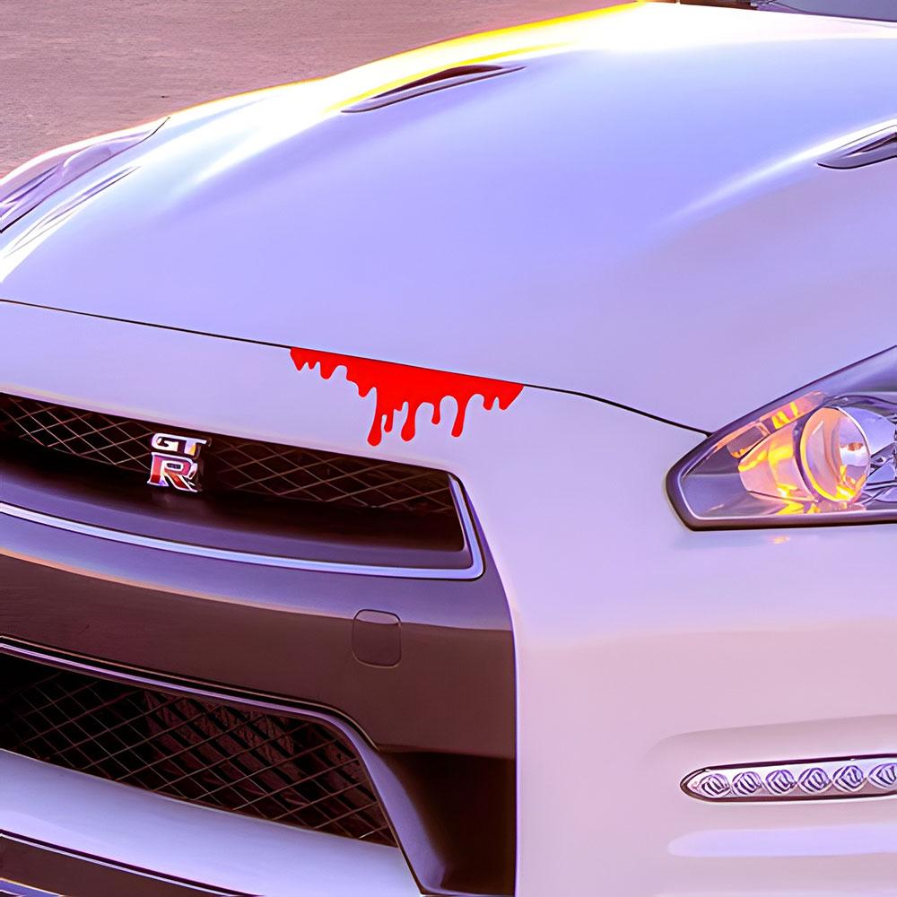 Car Sticker Blood Drop Funny Reflective Red Blood Bleeding Rear Front Headlight Decal Taillight Cover Motorcycle Accessories