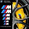6Pcs Anti‑Fade High‑Temp Brake Caliper Stickers For BMW M Three‑Bar Emblem Modified Tuning Decals Car Window Glass Accessories zjpc51