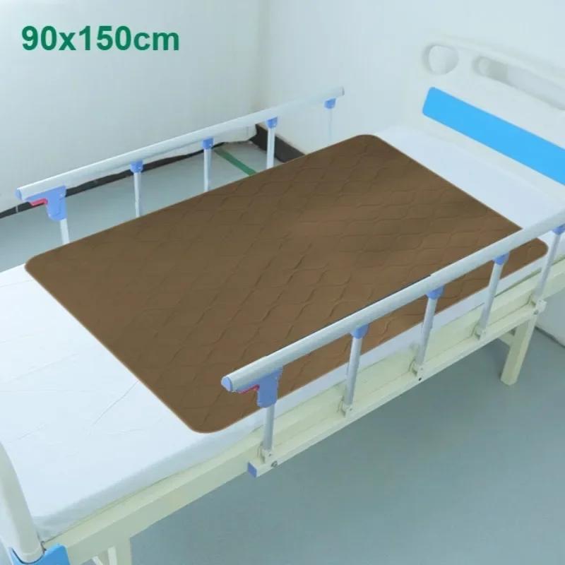 Washable Incontinence Bed Pad for Elderly Adults Thickened Waterproof Reusable Diaper Mattress Paralyzed Bedridden