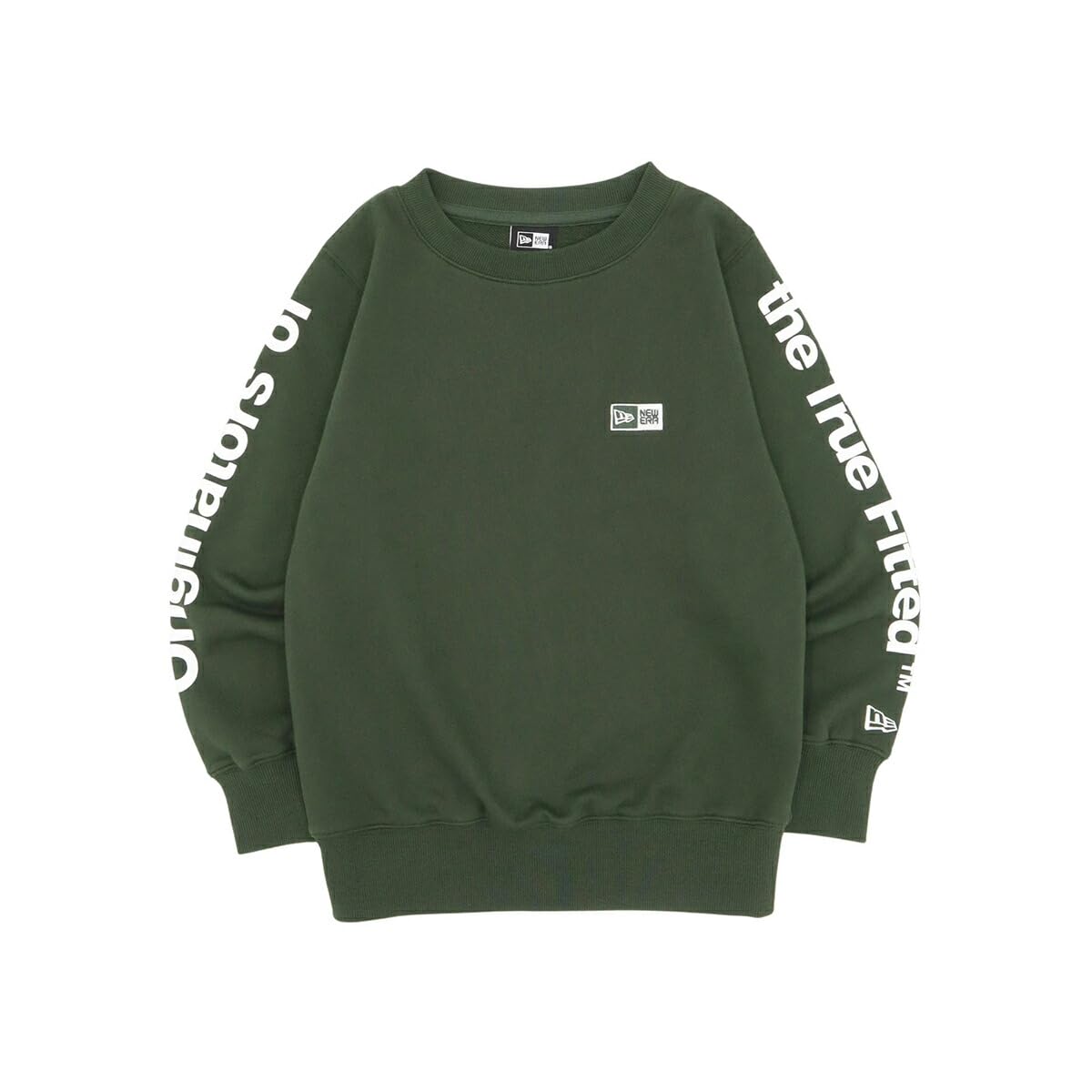 

New Era Kids Sweatshirt, Logo, ONSPOTZ Exclusive, Dark Seaweed, Size 150 Youth Sweat Crew Neck, Originators of the True Fitted
