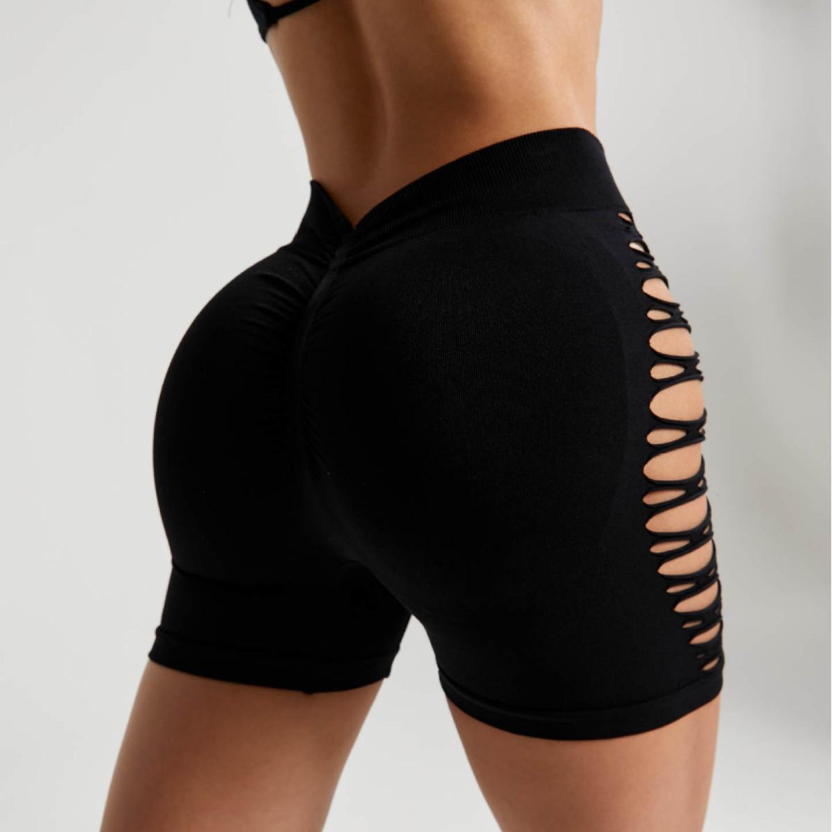 

Seamless High-Waisted Quick-Dry Knit Fitness Shorts for Spring/Summer L