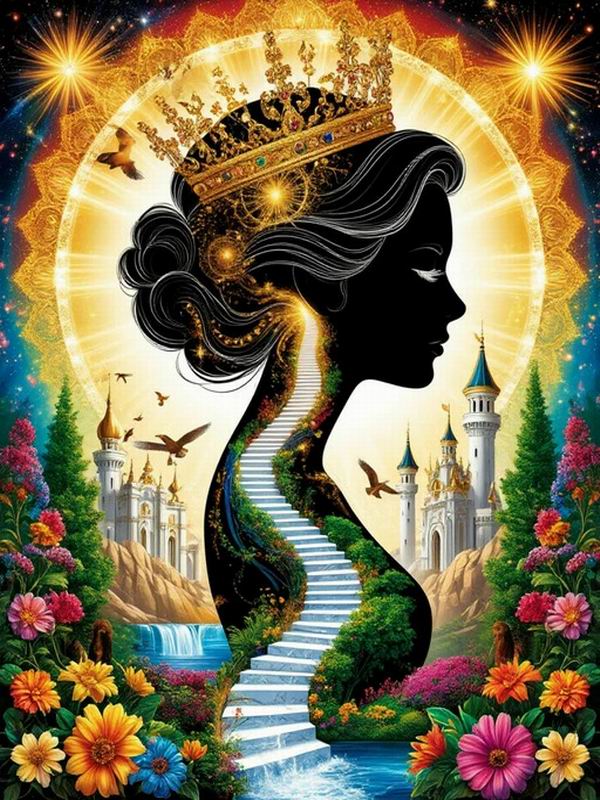 Diamond Painting New Collection Abstract Woman Crown Castle Diy Full Rhinestone Embroidery Girl Mosaic Cross Stitch Kits Wall Decor