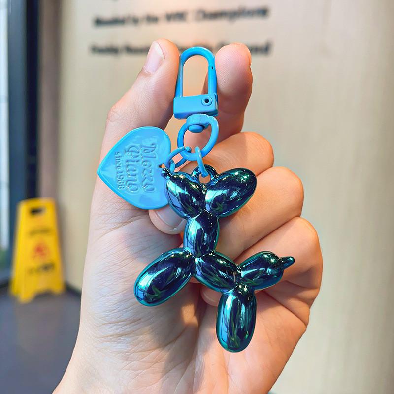 Mini Heart Balloon Dog Keychain Colorful Acrylic Charm Perfect Parties For