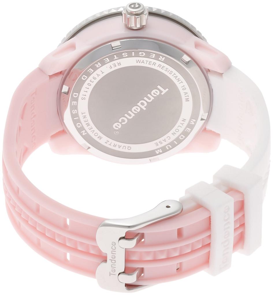 Tendence Watch CRAZY Medium Pink Dial Stainless Steel Mineral Glass Quartz Limited Model 42MM TY930111S White Women's