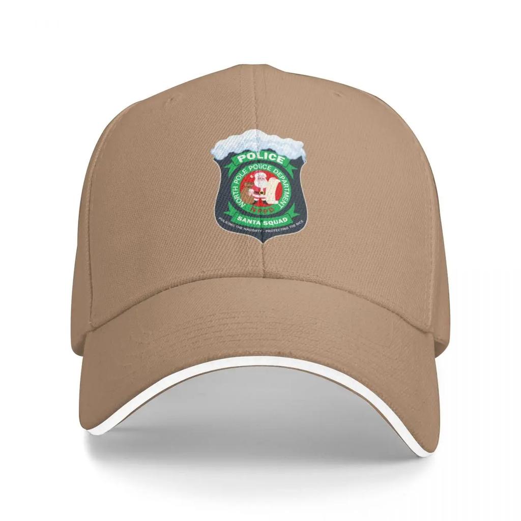 North Pole Police Department Santa Squad Badge Baseball Cap Sunscreen sun hat Unique hats Mens Luxury Womens