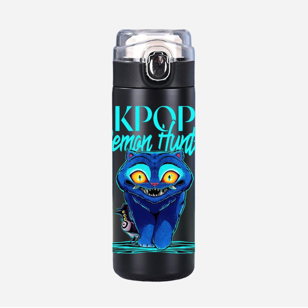 Anime Niedlich K-Pop Dämonenjäger Bedruckte 400ml Wasserflasche Thermosbecher Tragbar Edelstahl Auslaufsicher Camping Wasserbecher Kindergeschenk