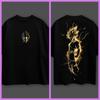 Dragon Ball Anime Golden Super Saiyan Oversized Cotton Tshirt Men and Women Breathable High Quality Y2K Short Sleeve Summer