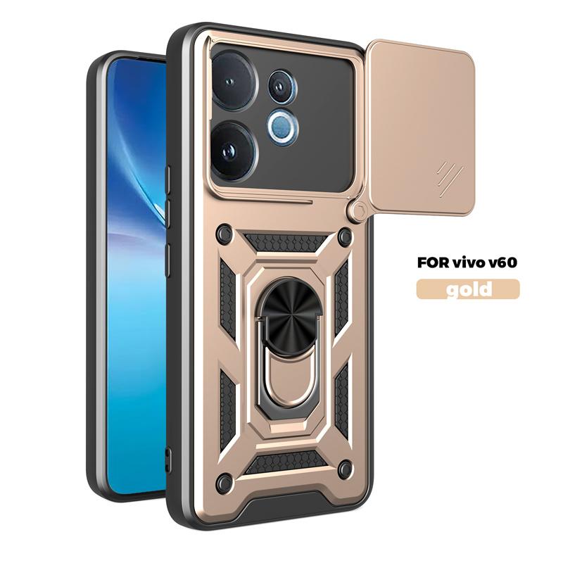

Armor Funda For Vivo V60 5G Case Slide Camera Lens Protect Shockproof Coque For Vivo V 60 VivoV60 Car Magnetic Holder Ring Cover For Vivo V60 5G