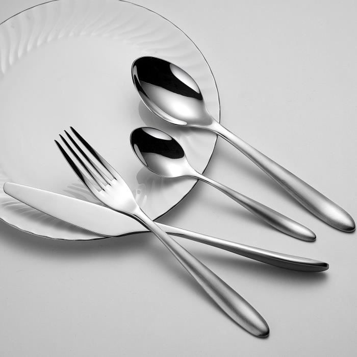 Ménagères - ARTHUR MARTIN - AM0211 - 24 pièces - Acier inoxydable - Finition miroir poli