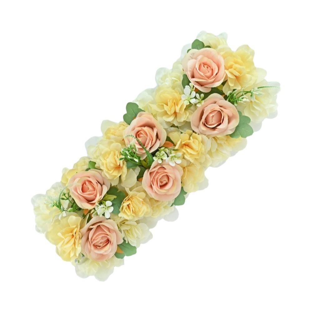 54X23CM Size Artificial Rose Strip Simulation Flowers Strip Flower Design Wedding Scene Decoration Rose Arrangement