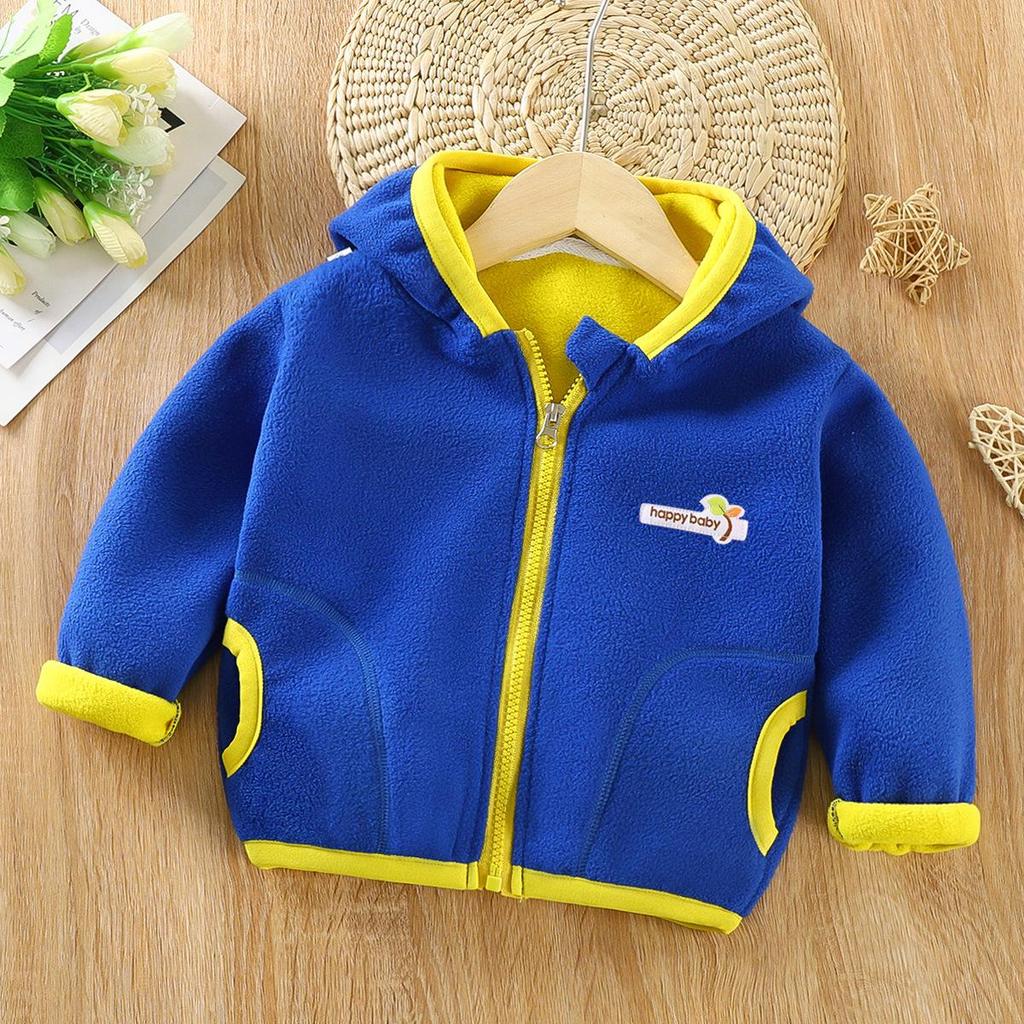 Fleece-Lined Hooded Sweatshirt for Toddlers - Boys & Girls Autumn/Winter Collection