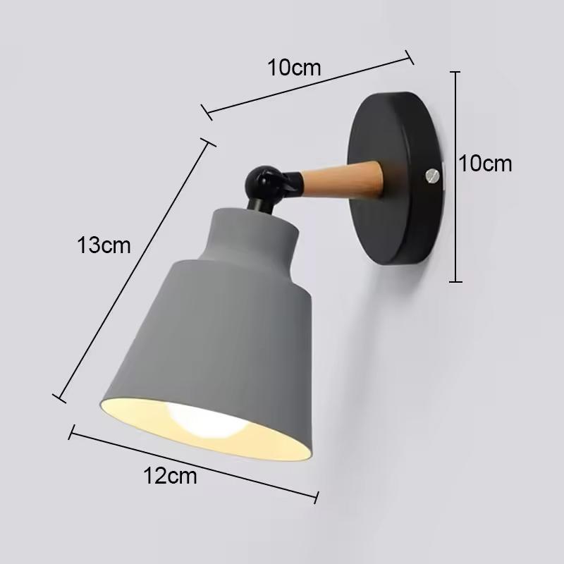 Simple Creative Wall Lamp Color Solid Wood LED Wall Lamp Living Room Corridor Bedside Lamp Decorative Lighting Sconce Bedroom