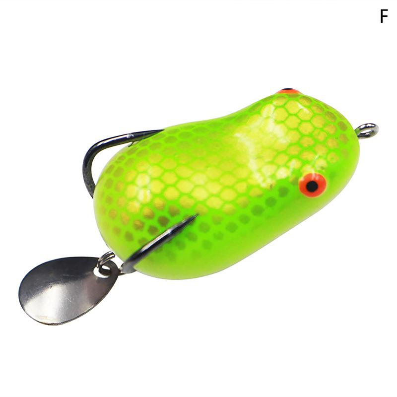 4cm 7.3g Topwater Wobblers Swimbait Mini Artificial Soft Frog Fishing Lure Spinner Bait Metal Sequin Double Hook Frog Bait