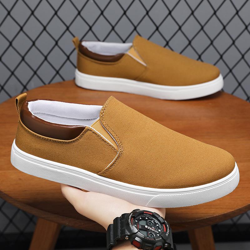Canvas Shoes Men's Summer New Men's Shoes One-pedal Casual Cloth Shoes Men's Work Casual Work Shoes Men's Trendy Shoes