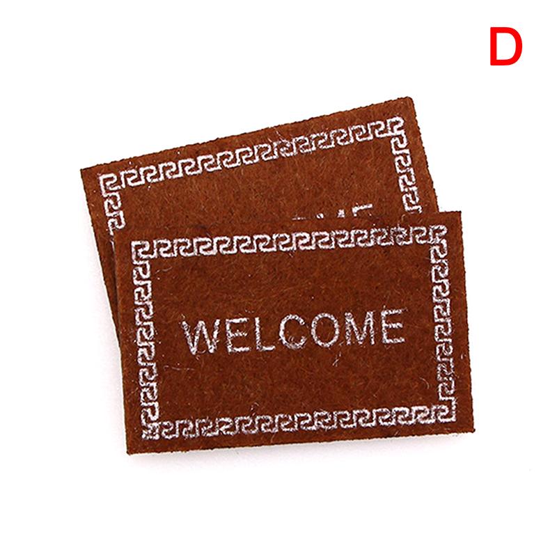 Different Types 1:12 Dollhouse Handmade Woven Mini Floor Rug Cover Carpet for Dolls House Bedroom Bathroom Living Room Decor