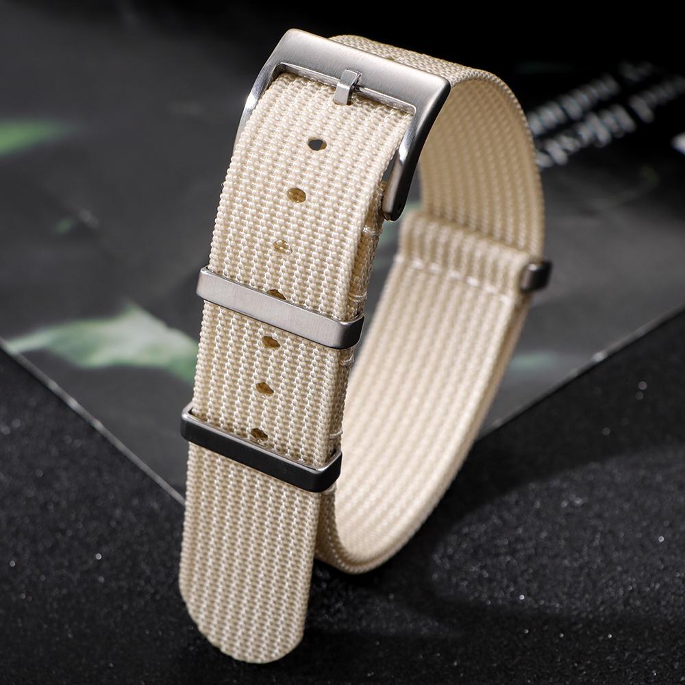 Ribbed Nylon Watch Band 18mm 20mm 22mm Comfortable Watch Straps Military Watch Strap for Omega Bund Bands Men Women Watchbands