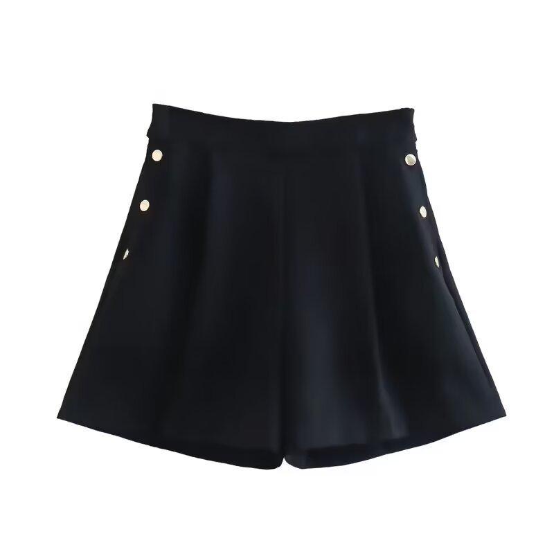 2026 Spring Fashion: European & American Style Versatile Casual Button-Up Shorts Large