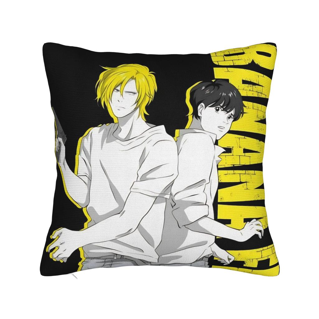 Dekoracyjne Poszewki na Poduszki Banana Fish Akcesoria Anime Poszewka na Poduszkę do Łóżka Pokrowiec na Poduszkę z Zamkiem Błyskawicznym Wielorazowego Użytku