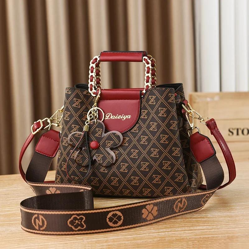 Fashionable Printed Women Handbag Classic Retro Crossbody Bag Large Capacity Casual Shoulder Bag Luxury Brand Designer Tote Bag