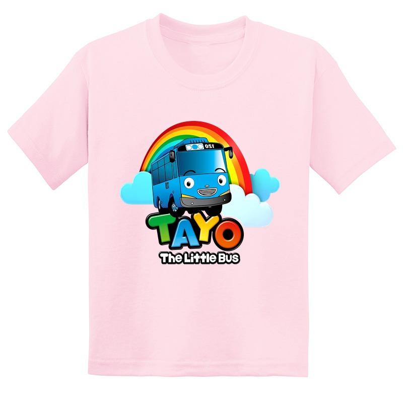 Tayo the Little Bus Print Cartoon Cute Kids T Shirt Funny Baby Boys Girls Clothes Summer Children Cotton Short Sleeve T-Shirt