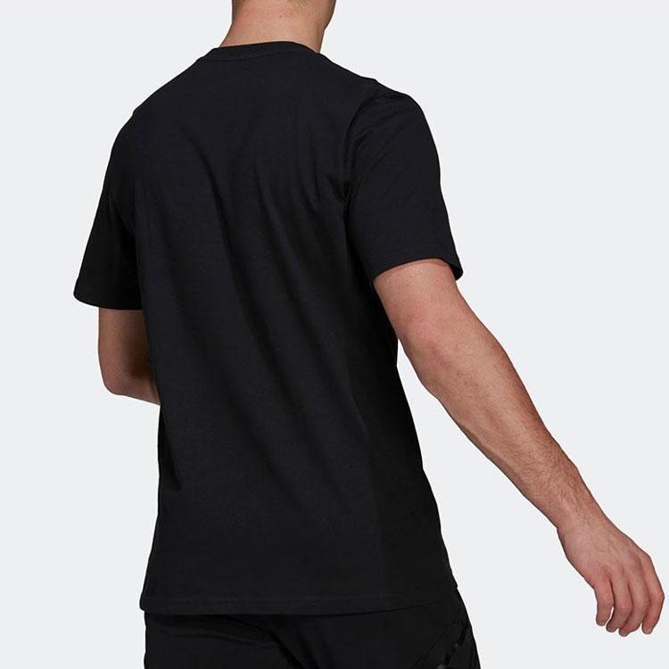 Adidas Cartoon Character Print Crew Neck T-Shirt Men Tops Black HA0909