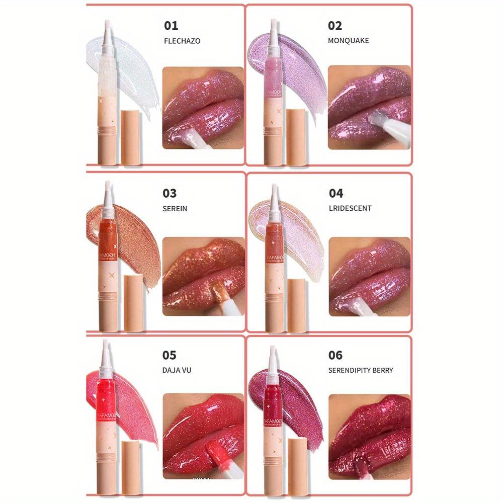 Swivel Pearlescent Lip Gloss Pencil Soft Brush Highly Pigmented Glitter Lip Nectar Doodle Lip Pearlescent Lip Glaze Lip Oil Lip Balm Lip Makeup