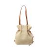 Casual Large-capacity Bag Women's New Drawstring Woven Seaside Vacation Beach Shoulder Bag