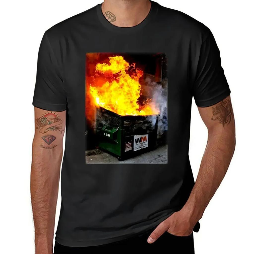 Dumpster Fire T-Shirt Aesthetic Clothes Tees Sports Fans Mens T Shirts Casual Stylish