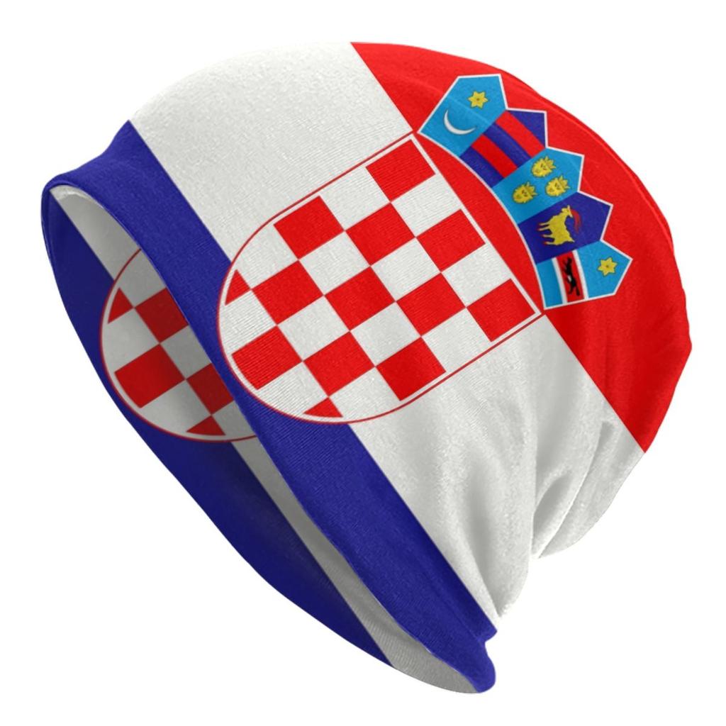 Custom Chessboard Glitter Croatia Skullies Beanies Caps Unisex Winter Warm Knitted Hat  Chess Board Bonnet Hats Outdoor Ski Cap