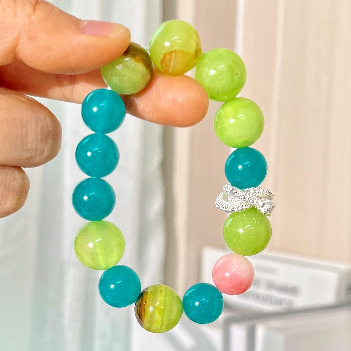 Happy Summer Dopamine 12Mm Colored Quartzite Bracelet Bracelet