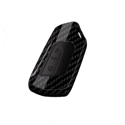 ABS Carbon Fiber Car Key Case Cover Shell For VW Volkswagen Golf 8 2020 Skoda Octavia A8 2021 SEAT Leon MK4 Holder Accessories