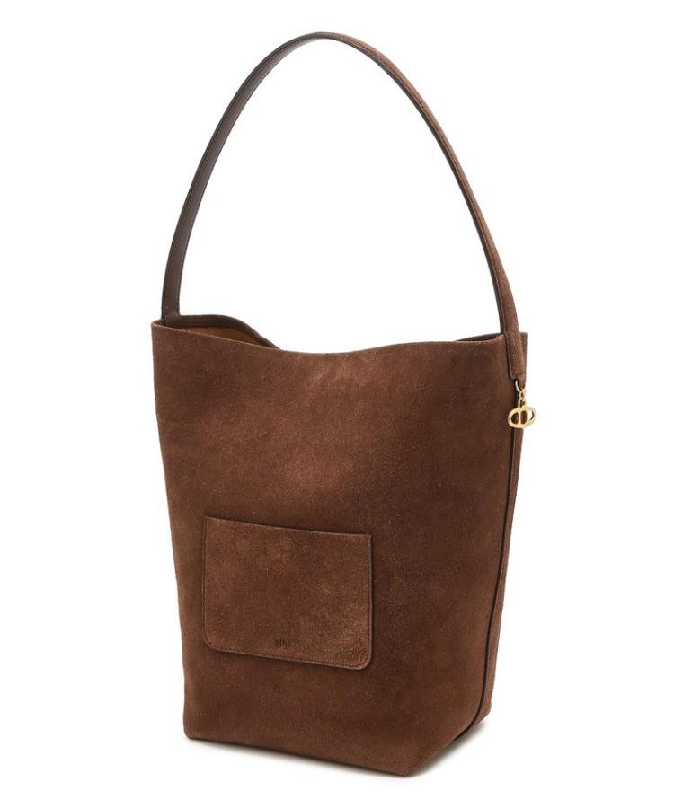 Athe Vanessabruno [Panier] Dark Brown Suede Panier Bucket Bag L Aaba5F201W3