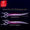Fenice Professional 6.5/7 Ίντσες JP440C Μακαρόν Πολύχρωμο Ευθεία Κοπής Καμπυλωτό Αραιώματος Ψαλίδι 4 τεμ. Σετ Ψαλίδια Καλλωπισμού Κατοικίδιων