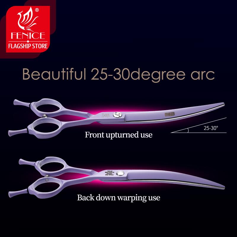 Fenice Professional 6.5/7 Ίντσες JP440C Μακαρόν Πολύχρωμο Ευθεία Κοπής Καμπυλωτό Αραιώματος Ψαλίδι 4 τεμ. Σετ Ψαλίδια Καλλωπισμού Κατοικίδιων