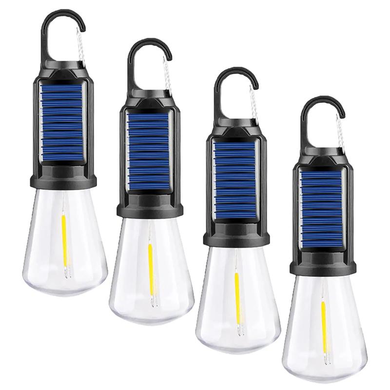 Solar Powered Charging Camping Lamp Atmosphere Lamp Multifunctional Handheld Tungsten Filament Lamp Outdoor Retro Camping