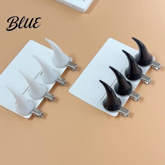 Fashionable Dark Style Hairpins 2Pcs Halloween Evil Horn Hair Clips Small Horror Demon Goth Ear Lolita Fashion Accessories Hairpins Barrettes