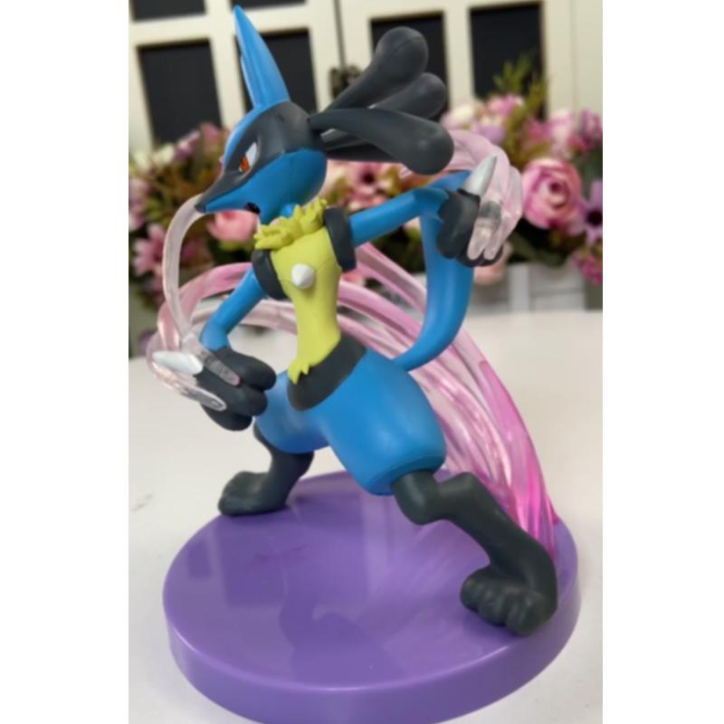 13Cm Riolu Lucario Action Model Doll Anime Pvc Figure Statue Toy With Base Decoration Collect Birthday Gift No Box